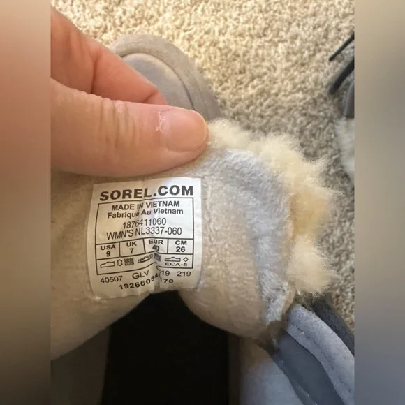 Sorel Harlow Lace Cozy Ankle Boot, Women's Size 9 Gray MSRP $170 - Picture 7 of 8